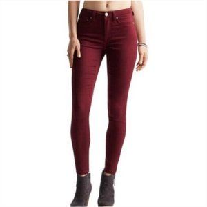 💕 Aeropostale Maroon High-Waisted Jeggings Jeans Women's Size 2